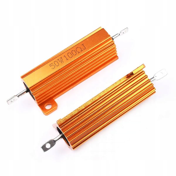 Linjalla kytketty vastus jäähdytyssiiveillä 50W 8 ohm