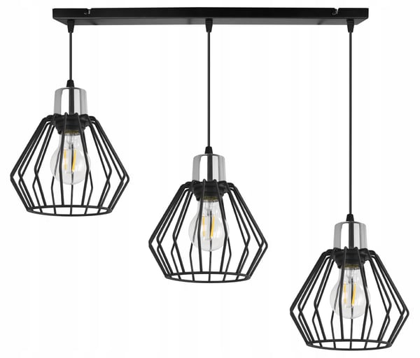 Hængelampe, loftslysekrone, trådskærm, LED