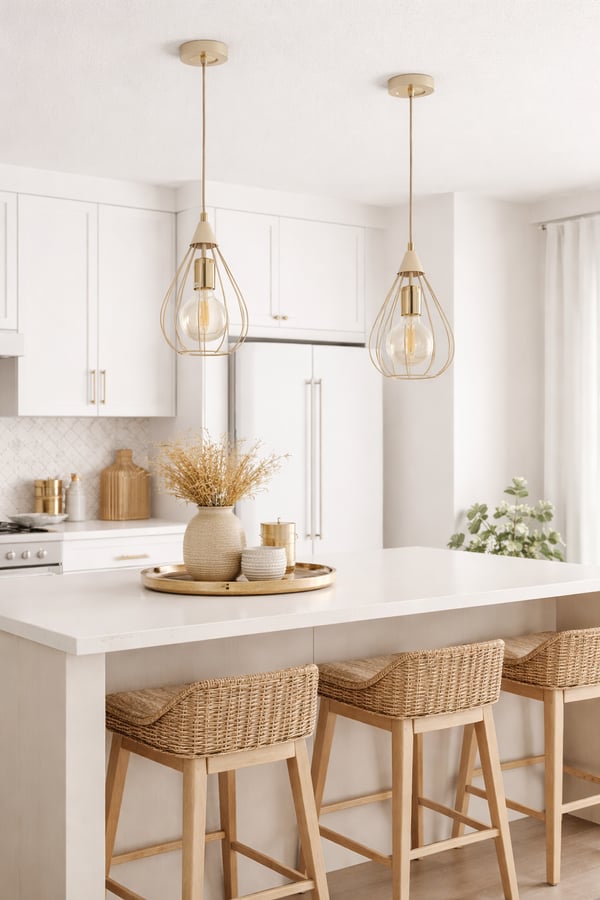 Noa Beige hänglampa 1xE27 17 cm