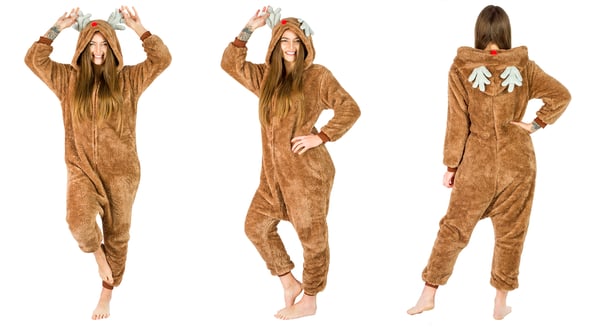 Herr mörk renpyjamas present kigurumi onesie hel del l Onesie kostym ren - M