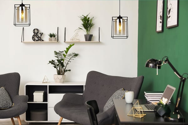 MODERNE ELEGANT GLAS HÆNGELAMPE