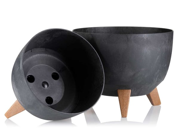 Rosa ECO blomkruke sort beton 29x18 cm