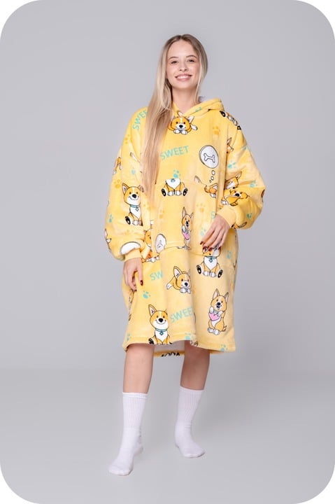 BLANKET collegepaita Ylisuuri lämmin Paksu peitto collegepaita 2in1 XXL koirille Karvainen [KB-W6]