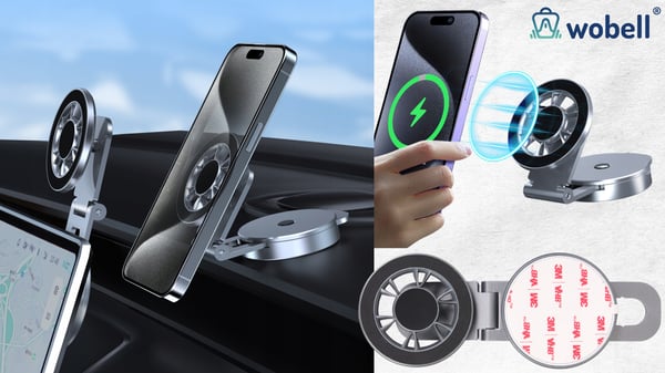 Magnetisk biltelefonhållare för instrumentbrädan med 3M-tejp