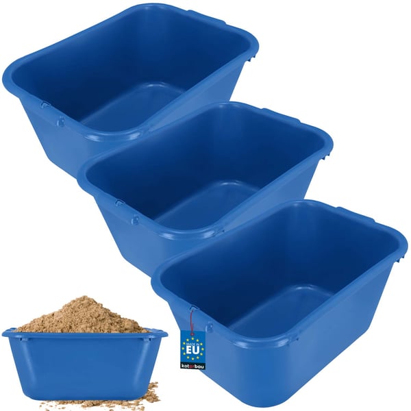 KOTARBAU® Rektangulär trädgårdscontainer Murbrukscontainer 55 l Blå Set om 3 KOTARBAU® Rektangulär trädgårdscontainer Murbrukscontainer 55 l Blå Set om 3