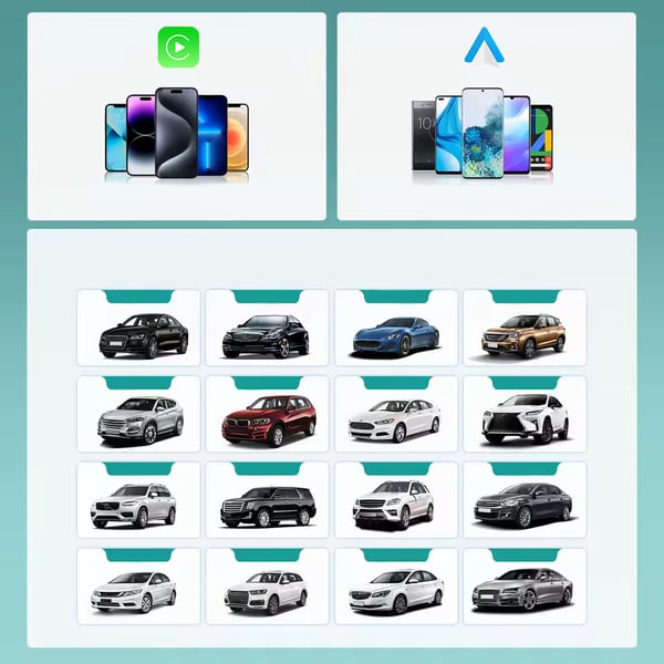 Ottocast Mini 2-i-1 trådlös adapter CarPlay / Android Auto CA505-T