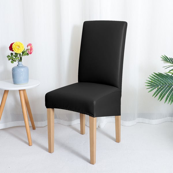 Päällinen L-tuolille, selkänojan korkeus 50-70 cm, valmistettu ekonahasta, musta