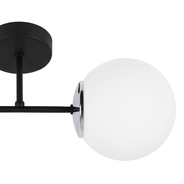 SIENA VÆGLAMPE SORT KROM 1 FLAD HVID LAMPE E14