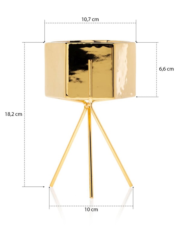 Sashi Guld Blomkruka 18,5 cm