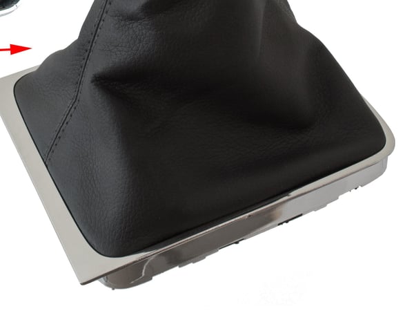 VW Passat B6 05-10 gearknop sort med bælg sort og kromramme 6 gear