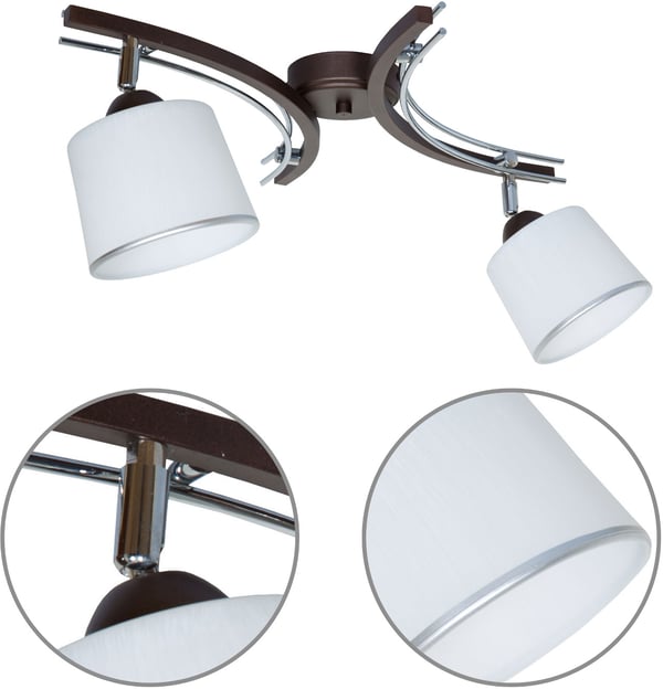 Elegant LED-lofthængelampe 2x60W