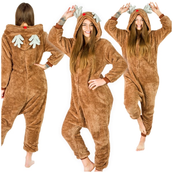 Herr mörk renpyjamas present kigurumi onesie hel del l Onesie kostym ren - M