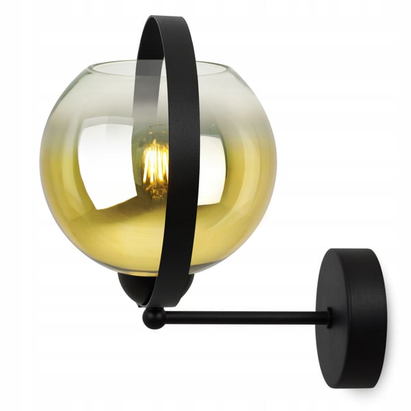 VÆGLAMPE LOFTSLAMPE MED GYLDEN LED-LAMPESKÆRM 15 CM
