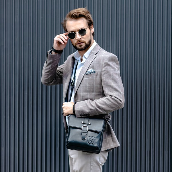 TBG-YM-101 svart herr väska messenger Oxford
