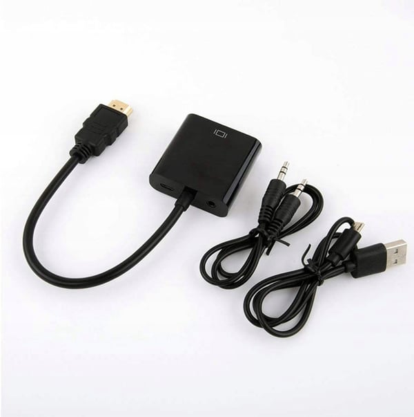 ADAPTERKONVERTER FRÅN HDMI TILL VGA + LJUD + STRÖM