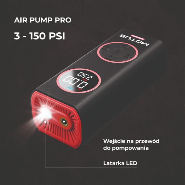 Motus AirPump Pro punainen versio