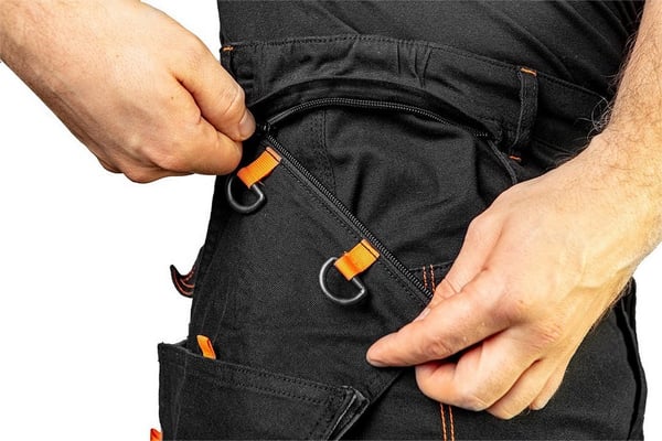 HD SLIM -TYÖHOUSUT IRROTETTAVILLA TASKULLA KOKO XL - T N81-239-XL