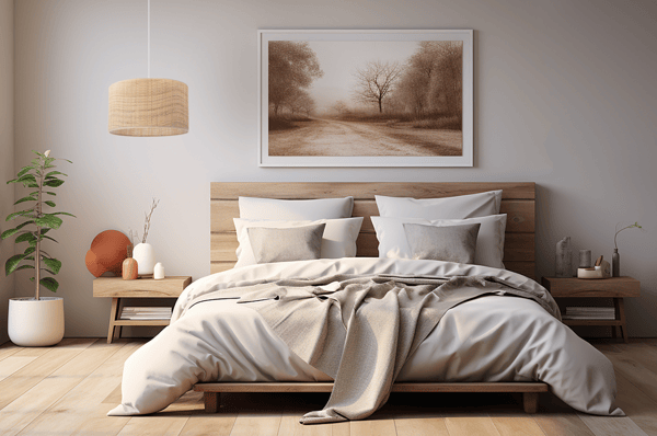 HVID RATTAN HÆNGELAMPE 1 FLAD RATTAN LAMPESKÆRM 35CM