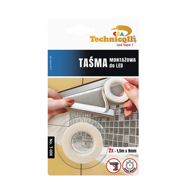 LED MONTERINGSTAPE 2*1,5M*9MM - TQ T-006