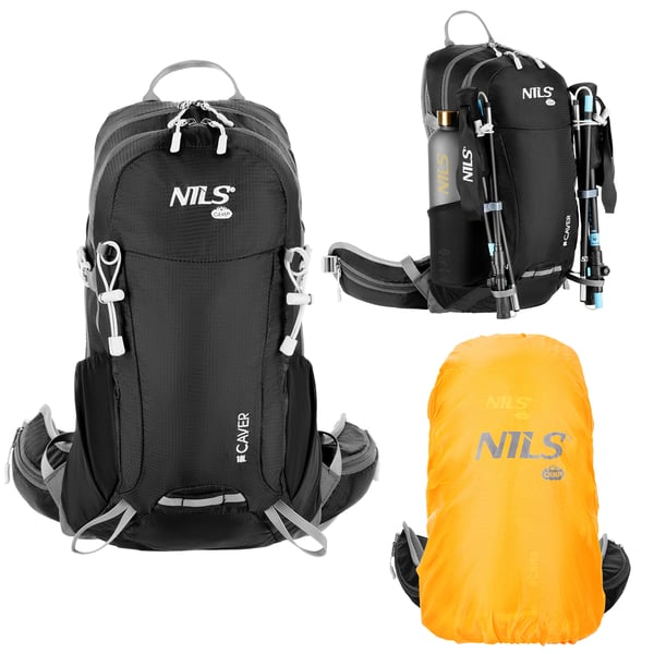 Rygsæk til trekking sort CAVER 18L NILS CAMP NC1950
