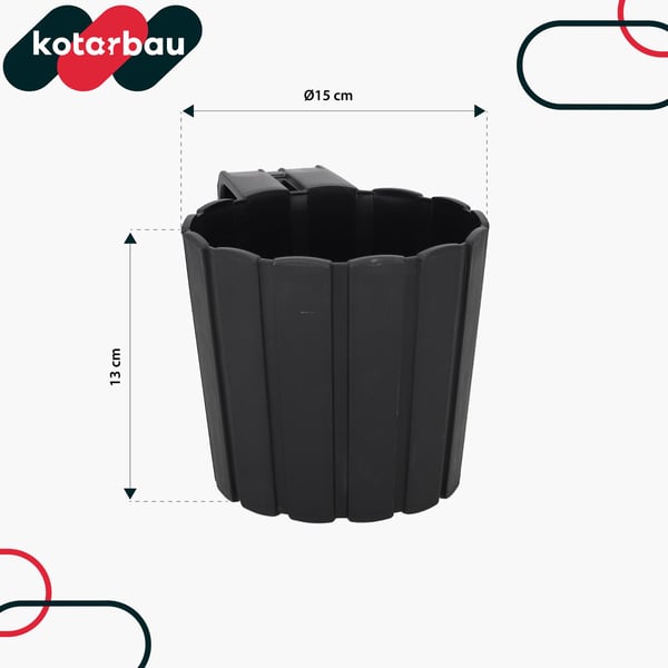 KOTARBAU Balkongkruka för räcke med upphängningsfäste rustik antracit 150 mm