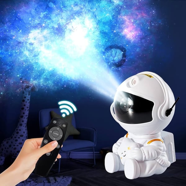 Stjerneprojektor astronaut børns LED-himmelnatlampe laser
