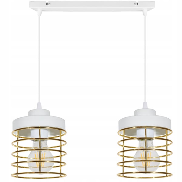 LOFTSLAMPE MED LED-LYKRONE MED GYLDEN TRÅD