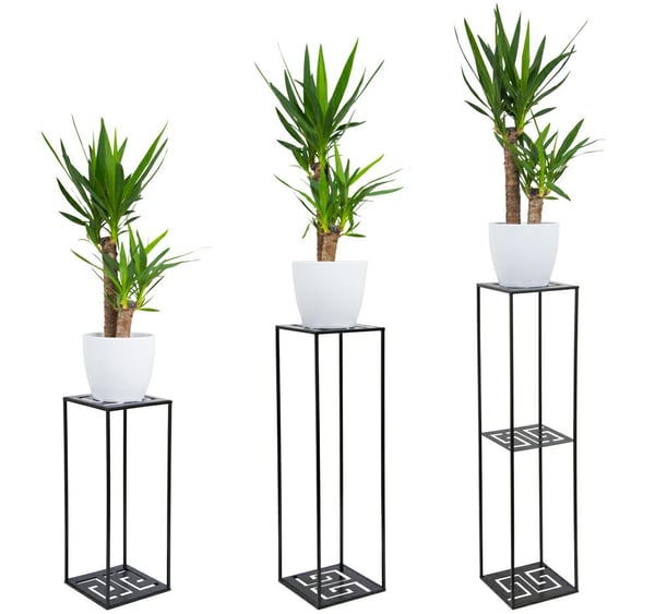 Moderni seisova kukkateline 100 cm musta