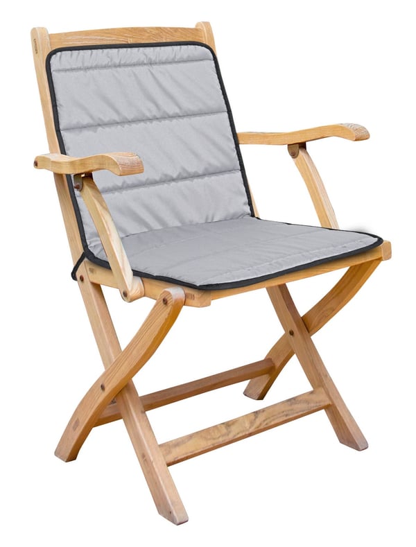 Quiltet skumpude til stol 50x50x50 cm mørkegrå