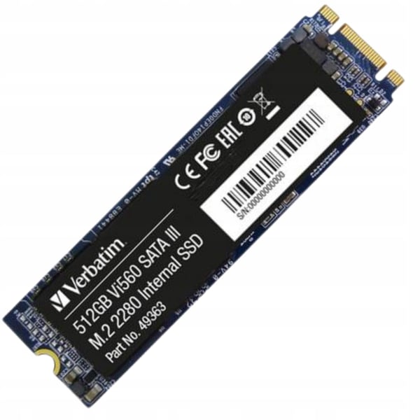 Verbatim Vi560 S3 512 GB M.2 2280 SATA intern SSD-enhet