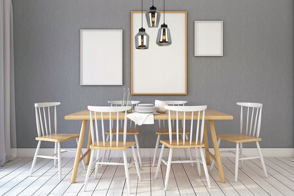 MODERNE ELEGANT HÆNGELAMPE MED GLASSKÆRM