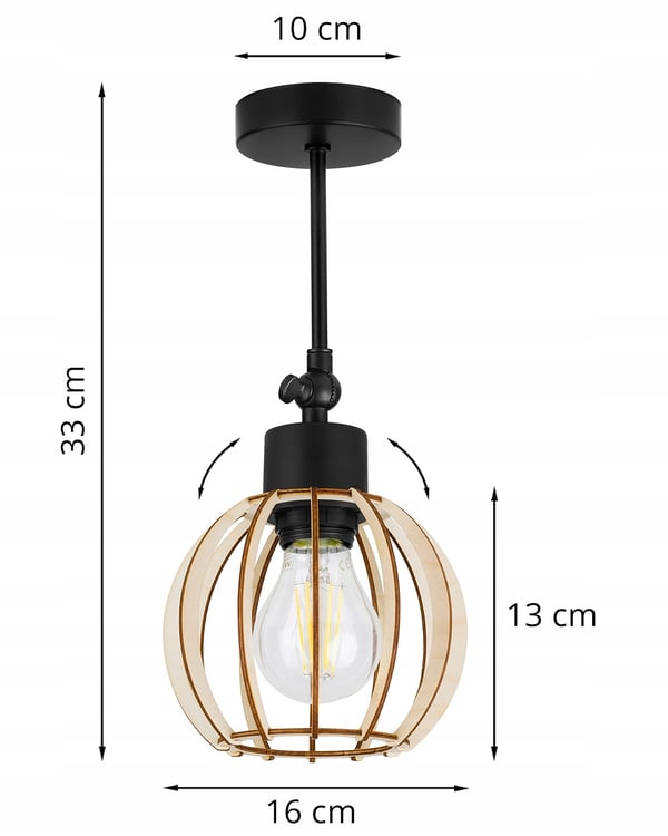MODERNI PUINEN LED-KATTOVALAISIN