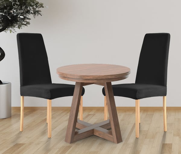 Tuolin päällinen, kapea selkänoja, paksu samettiplyysi, musta