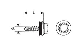 SELVBORENDE SKRUE 4,8*35MM RAL 9007 - 5,0 STO - WSB 35 9007G