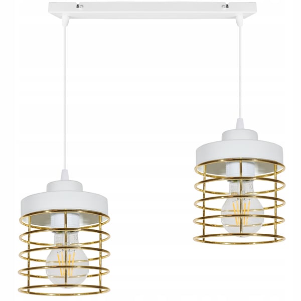 LOFTSLAMPE MED LED-LYKRONE MED GYLDEN TRÅD