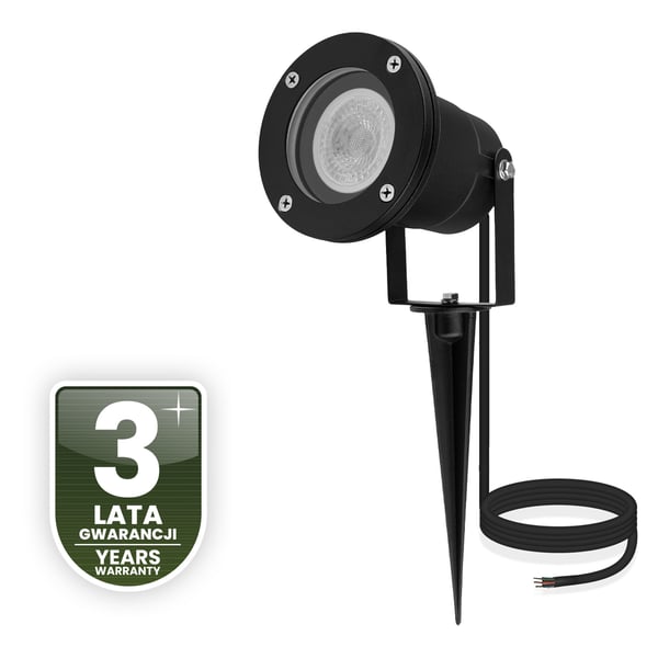 Trädgårdslampa LED GU10 IP65 vattentät svart med 1m sladd HORTI LUMILED