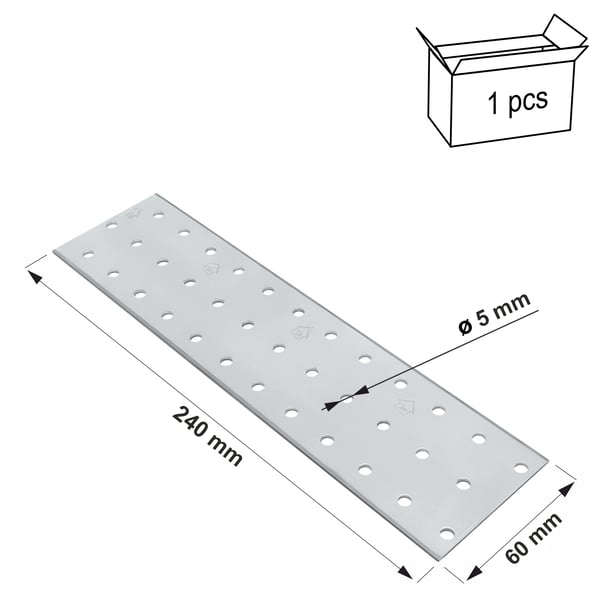 Perforeret plade PP08 60x240x2,0 (1)