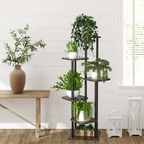 Kukkateline kukille, metallinen jalusta, seisova parvi, kasvit, hylly, 132 cm [KWIETNIK2]
