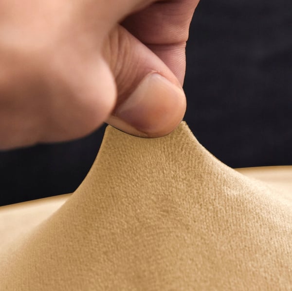 Sædebetræk 40x40cm beige elastisk fløjl [26L1]