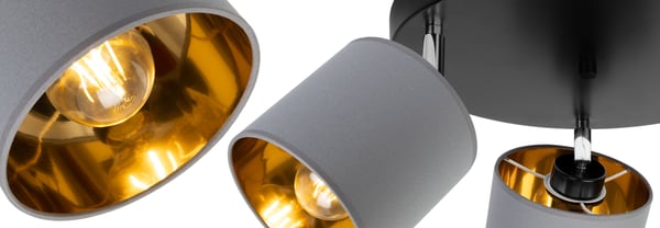 Lofthængende lampe med gylden LED-loftlampe