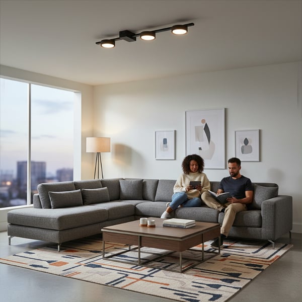 Taklampa OVILO halogenvärmare LED 3x GX53 spotbelysning väggreflektor LUMILED