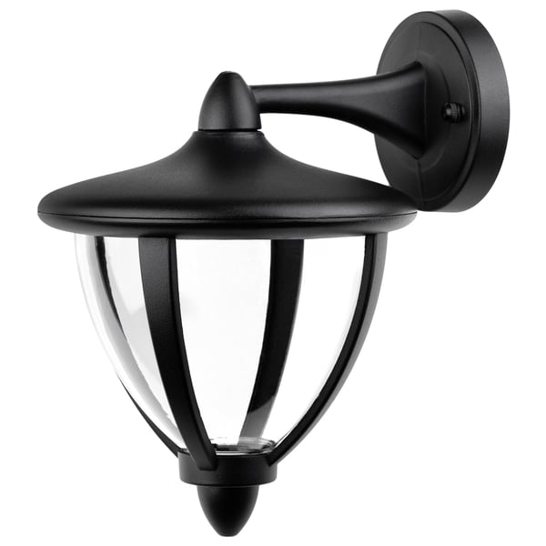 Vägg trädgårdslampa utomhus vägglampa fasadbelysning E27 LED lykta svart ARETOS LUMILED