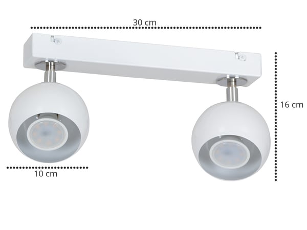 LED-LOFTSLAMPE JUSTERBAR 20W SPOTKUGLER