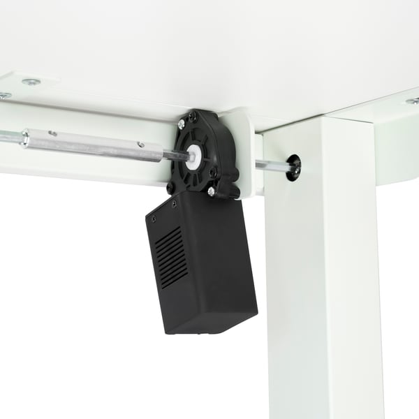 Elektrisk computerbord, automatisk, justerbart, hvidt, 120x60 højt