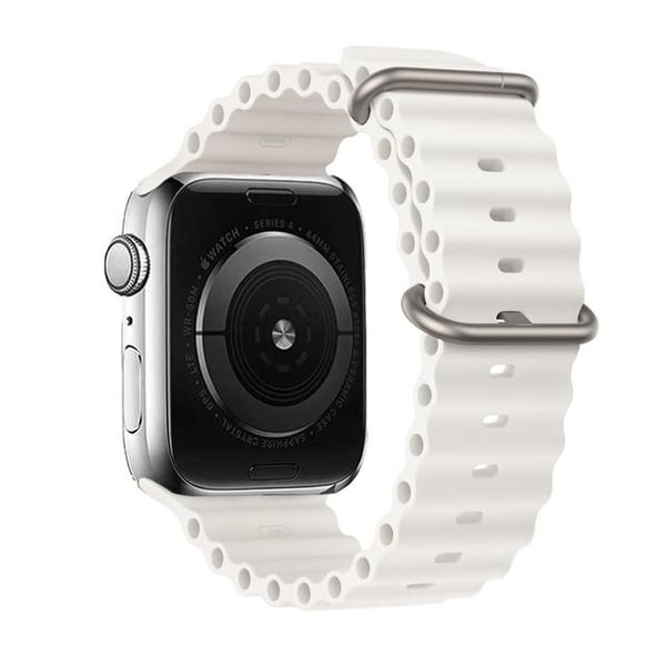Apple Watch Band 1/2/3/4/5/6/7/8/9/SE 38/40/41 mm Valkoinen Silikoni