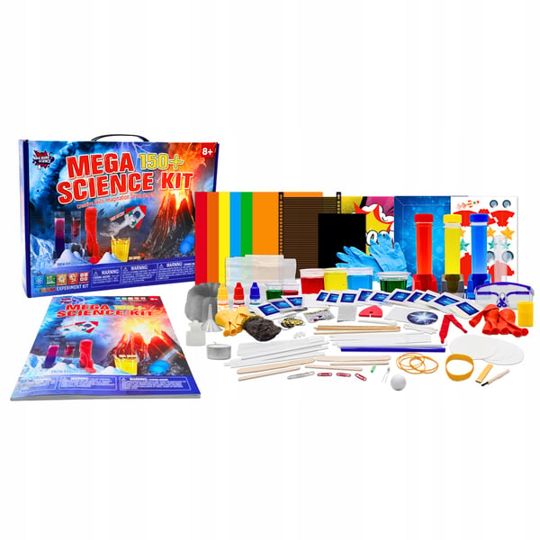 Set med 150+ kreativa vetenskapliga experiment för barn, rolig utbildning