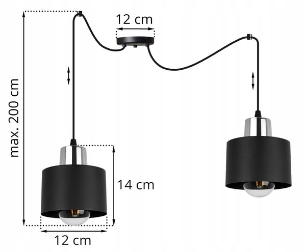 MODERNI KATTOVALAISIN MUSTA LED-VALAISIN
