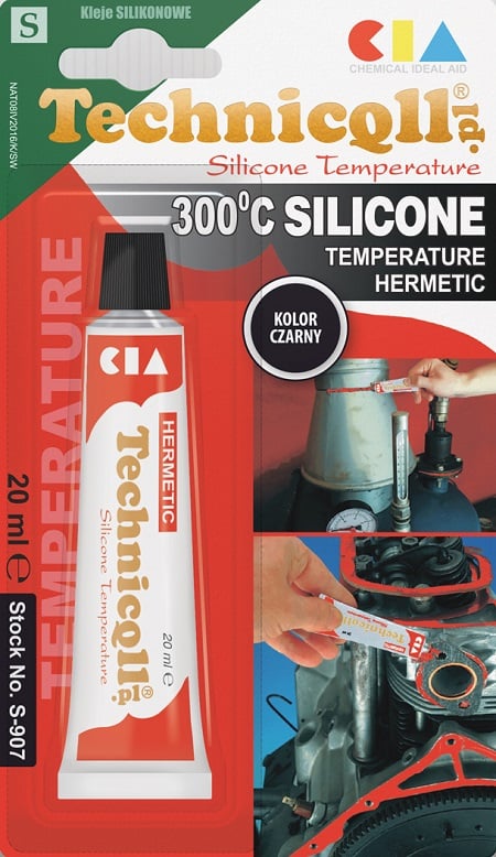 HØJTEMPERATUR SILIKONE SORT 20ML - TQ S-907