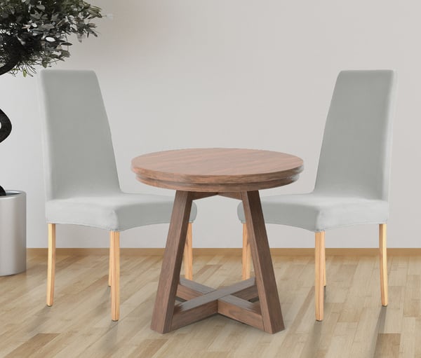 Tuolinpäällinen, kapea selkänoja, paksu samettiplyysi, vaaleanharmaa