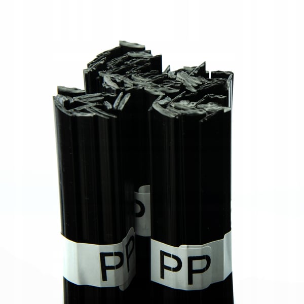 10x muoviliitoshitsausainetta PP musta 100g 8mm nauha
